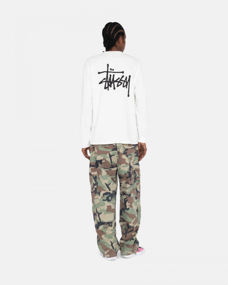 Stussy Basic Stussy Ls Tee Tees Muške Bijele Srbija | CRN-2952