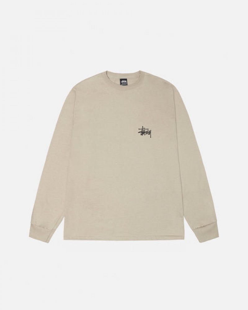 Stussy Basic Stussy Ls Tee Tees Muške Kaki Boja Srbija | WYR-0453