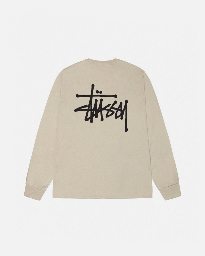 Stussy Basic Stussy Ls Tee Tees Muške Kaki Boja Srbija | WYR-0453