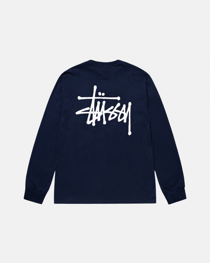 Stussy Basic Stussy Ls Tee Tees Ženske Tamnoplave Srbija | NXU-4441