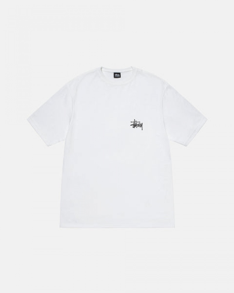 Stussy Basic Stussy Tee Tees Muške Bijele Srbija | CZX-7015