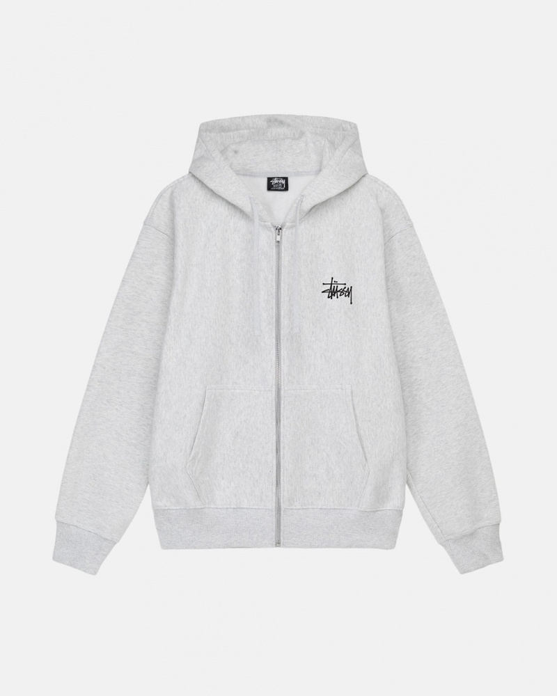 Stussy Basic Stussy Zip Hoodie Majica s Kapuljačom Muške Sive Srbija | QED-4398