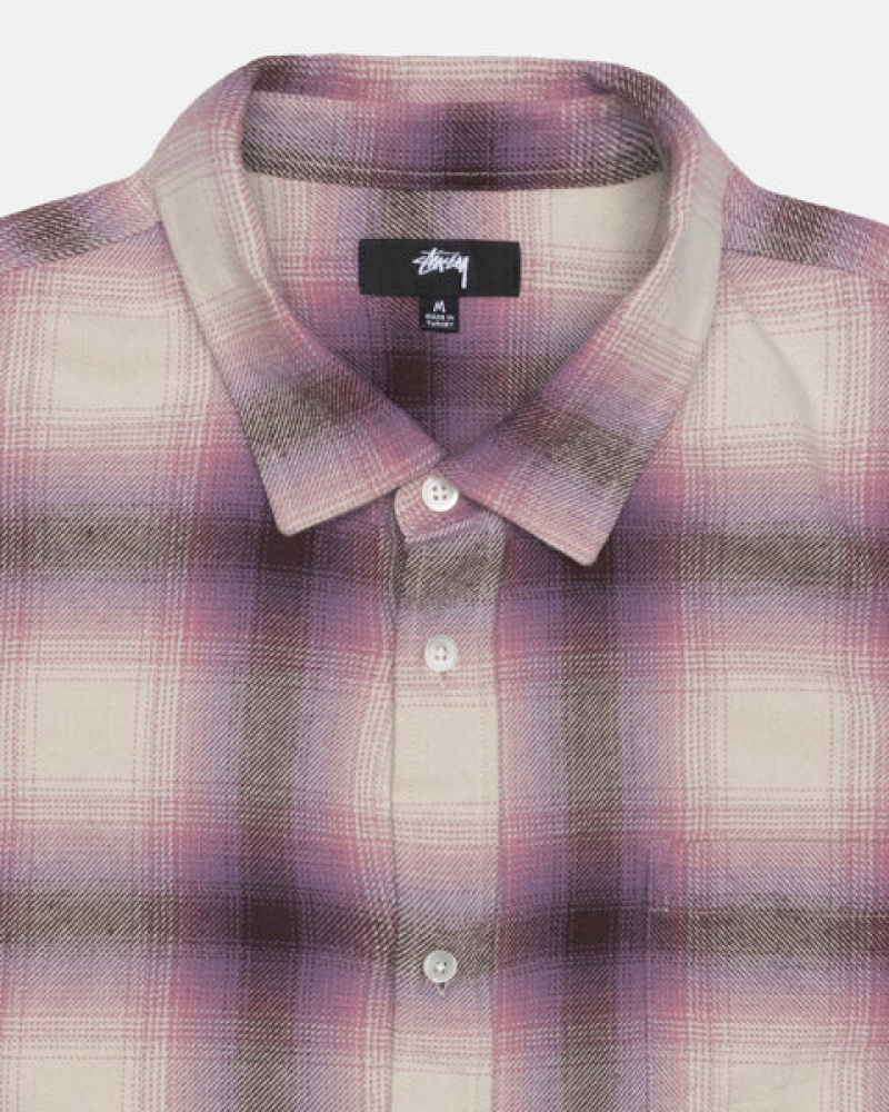 Stussy Bay Plaid Shirt Košulje Muške Bordo Srbija | FZQ-8530