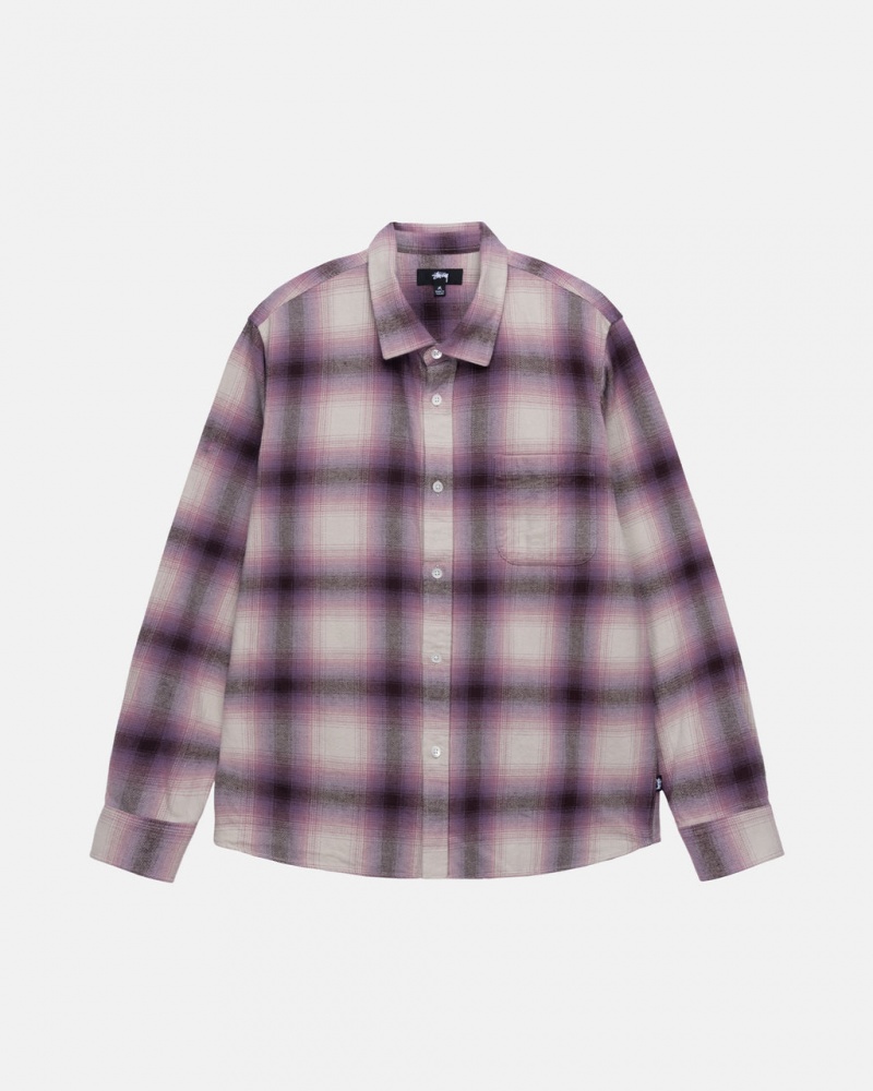 Stussy Bay Plaid Shirt Košulje Muške Bordo Srbija | FZQ-8530