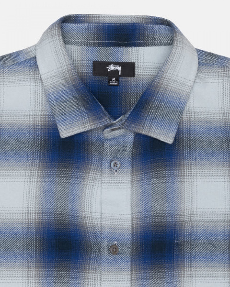 Stussy Bay Plaid Shirt Košulje Ženske Tamnoplave Srbija | EVH-3004