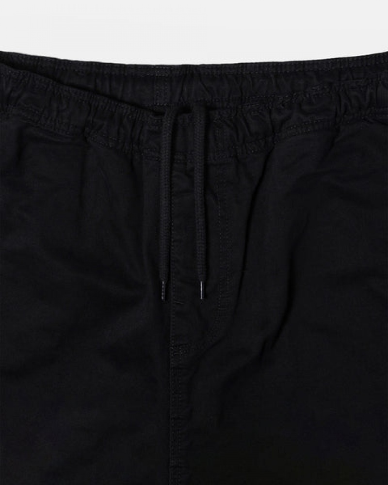 Stussy Beach Pant Brushed Cotton Hlače Muške Crne Srbija | ZUG-3953