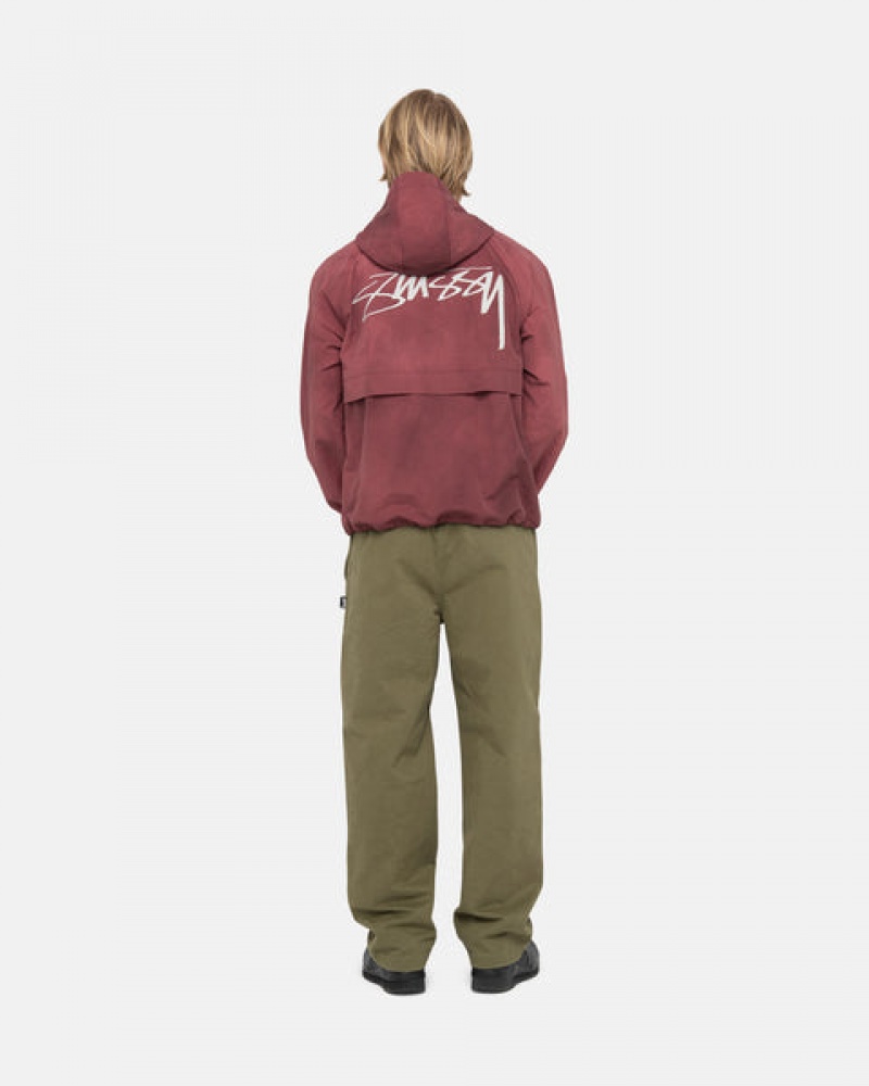 Stussy Beach Pant Brushed Cotton Hlače Muške Maslinasto Zelene Srbija | PYP-9020