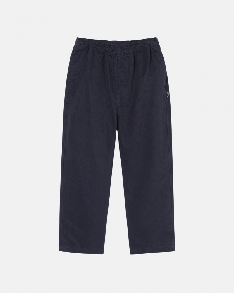 Stussy Beach Pant Brushed Cotton Hlače Ženske Tamnoplave Srbija | UBW-8456