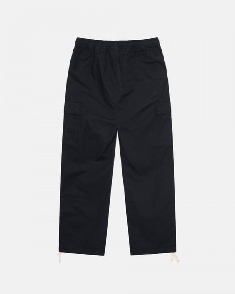 Stussy Beach Pant Ripstop Cargo Hlače Muške Crne Srbija | FZU-5553