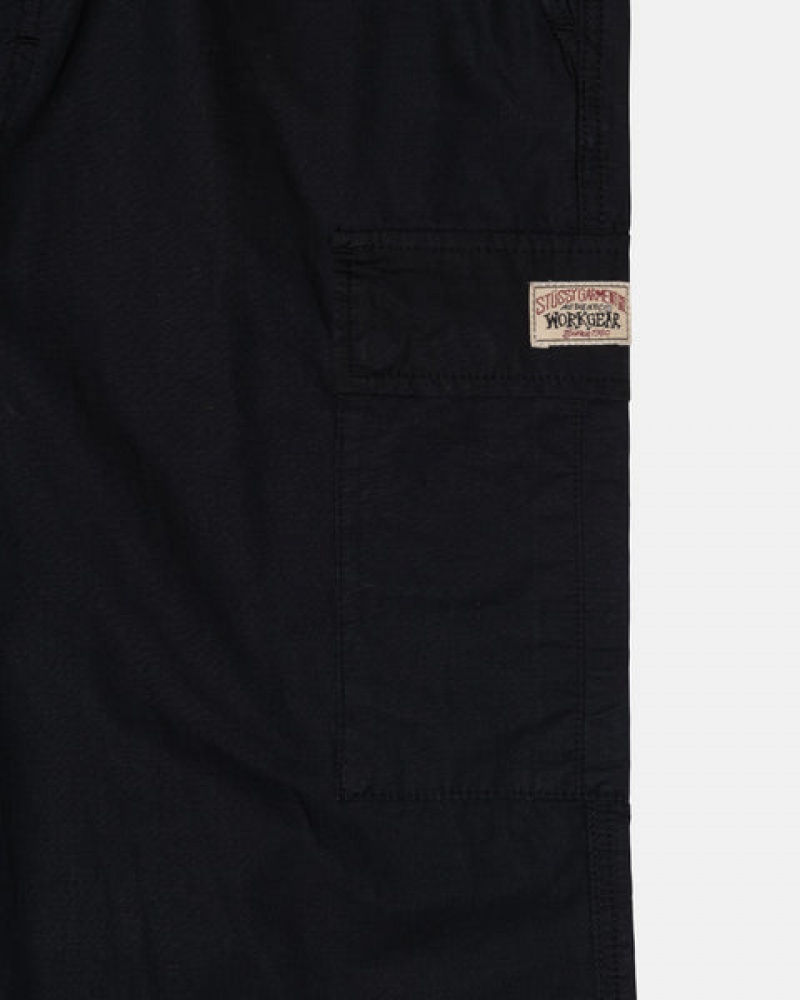 Stussy Beach Pant Ripstop Cargo Hlače Muške Crne Srbija | FZU-5553