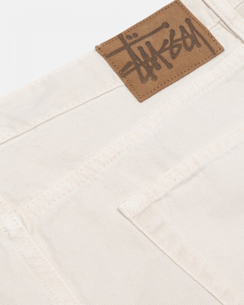 Stussy Big Ol' Jean Washed Canvas Denim Muške Bež Srbija | ICA-8707