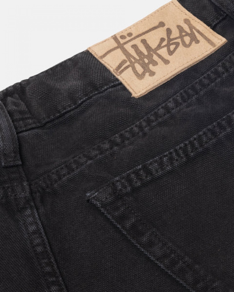 Stussy Big Ol' Jean Washed Canvas Denim Muške Crne Srbija | XVK-0272