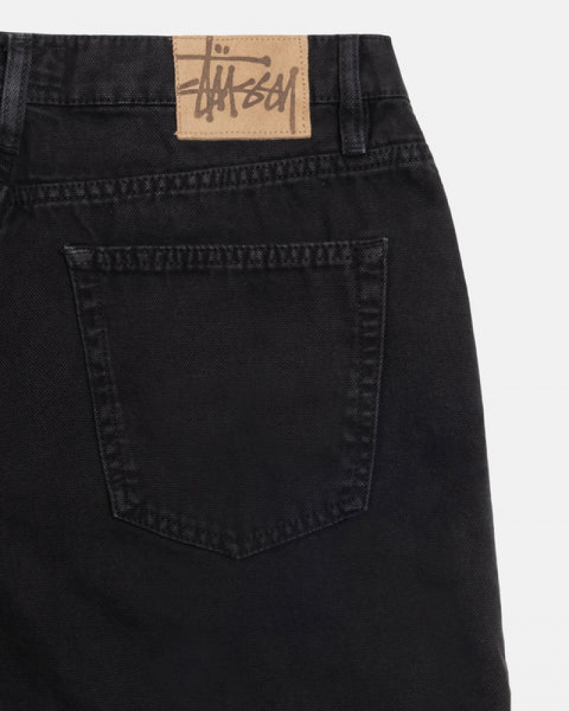 Stussy Big Ol' Jean Washed Canvas Denim Muške Crne Srbija | XVK-0272