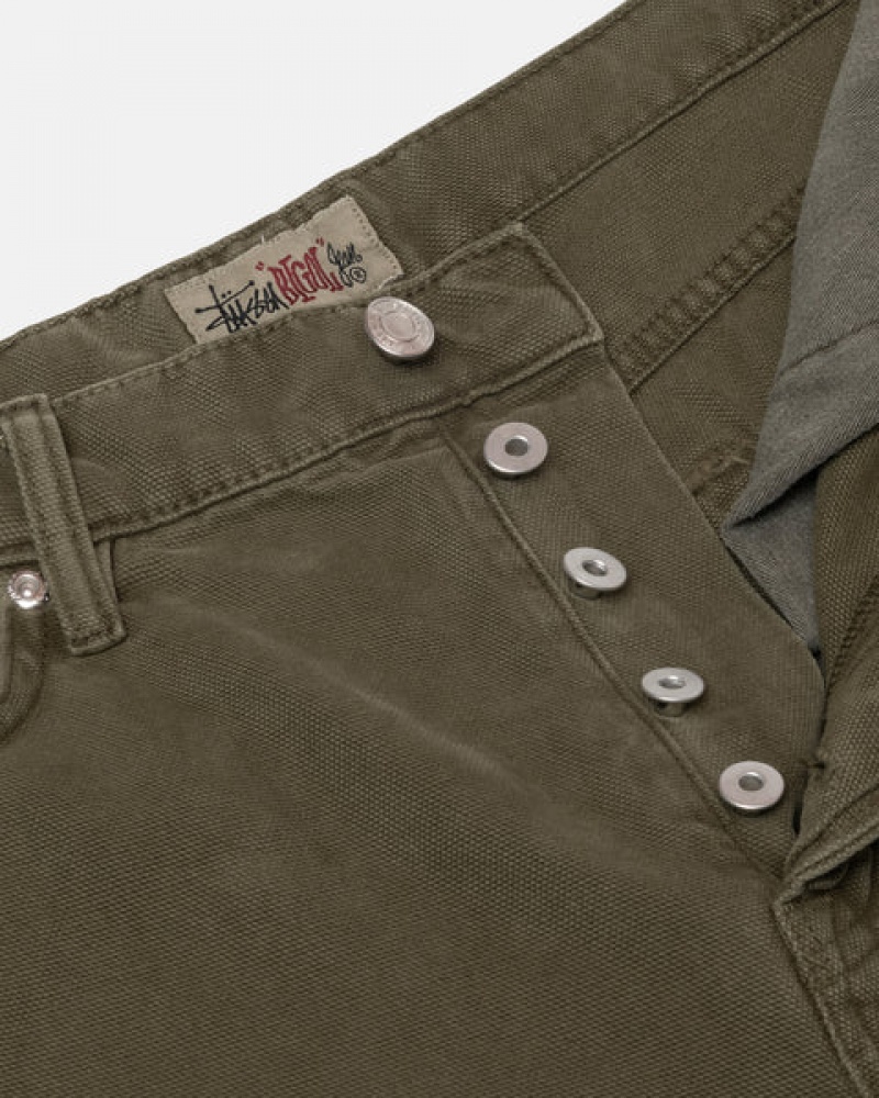 Stussy Big Ol' Jean Washed Canvas Denim Ženske Maslinasto Zelene Srbija | IYJ-5445