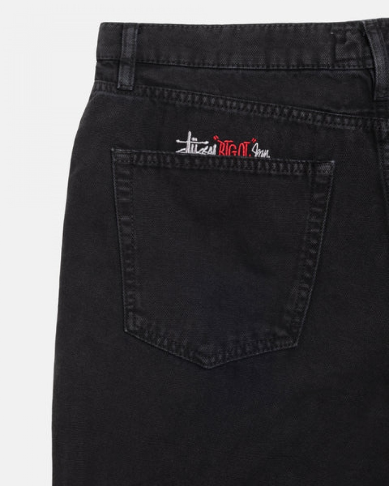 Stussy Big Ol' Jean Washed Canvas Hlače Muške Crne Srbija | THA-5876