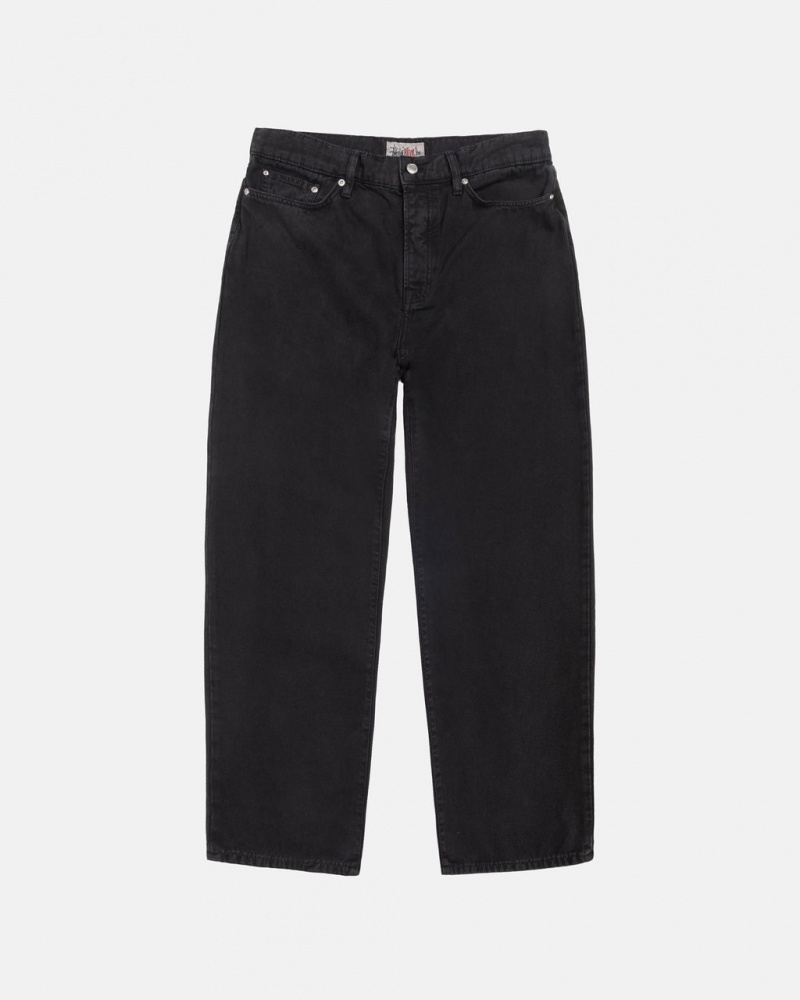 Stussy Big Ol\' Jean Washed Canvas Hlače Muške Crne Srbija | THA-5876