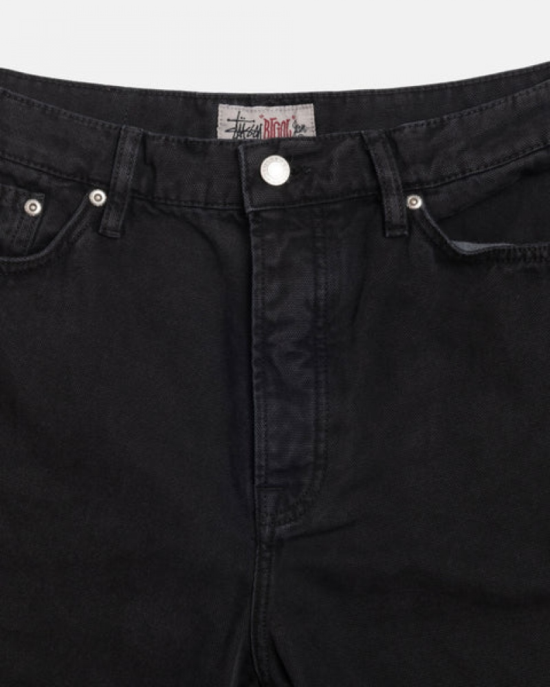 Stussy Big Ol' Jean Washed Canvas Hlače Ženske Crne Srbija | SPF-2438