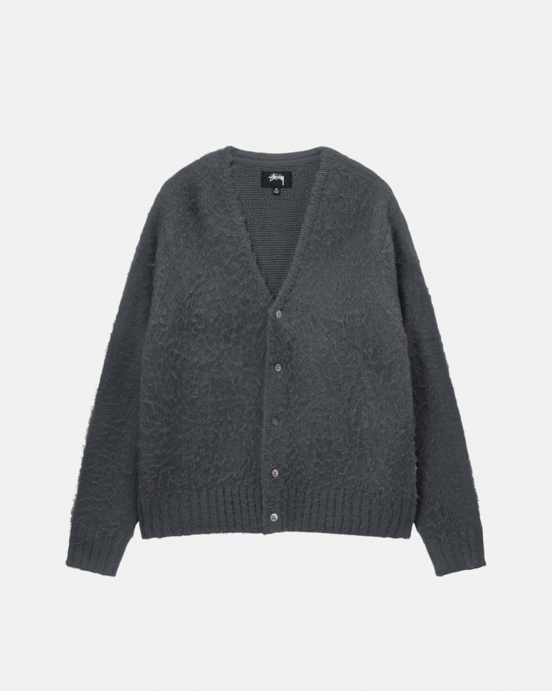 Stussy Brushed Cardigan Džemperi Muške Charcoal Srbija | SOL-5585