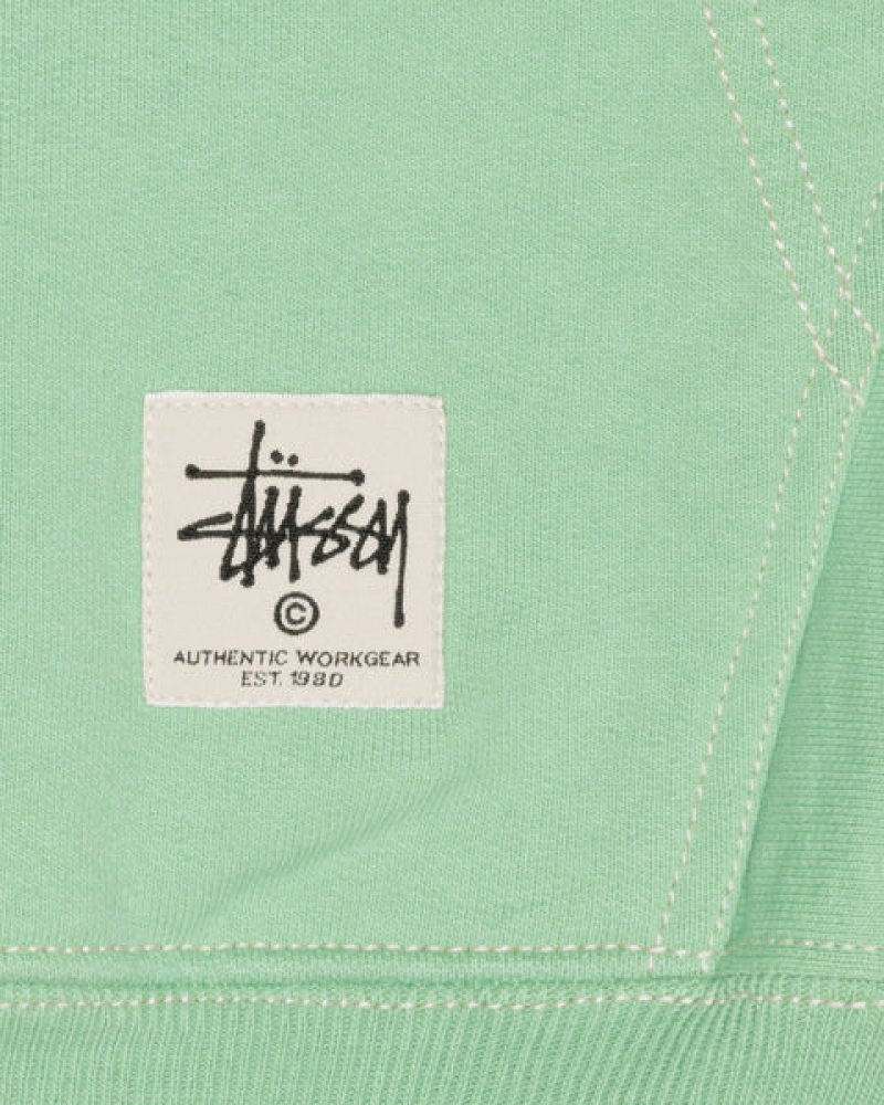 Stussy Contrast Stitch Label Hood Dukserice Ženske Zelene Srbija | ZVO-6445