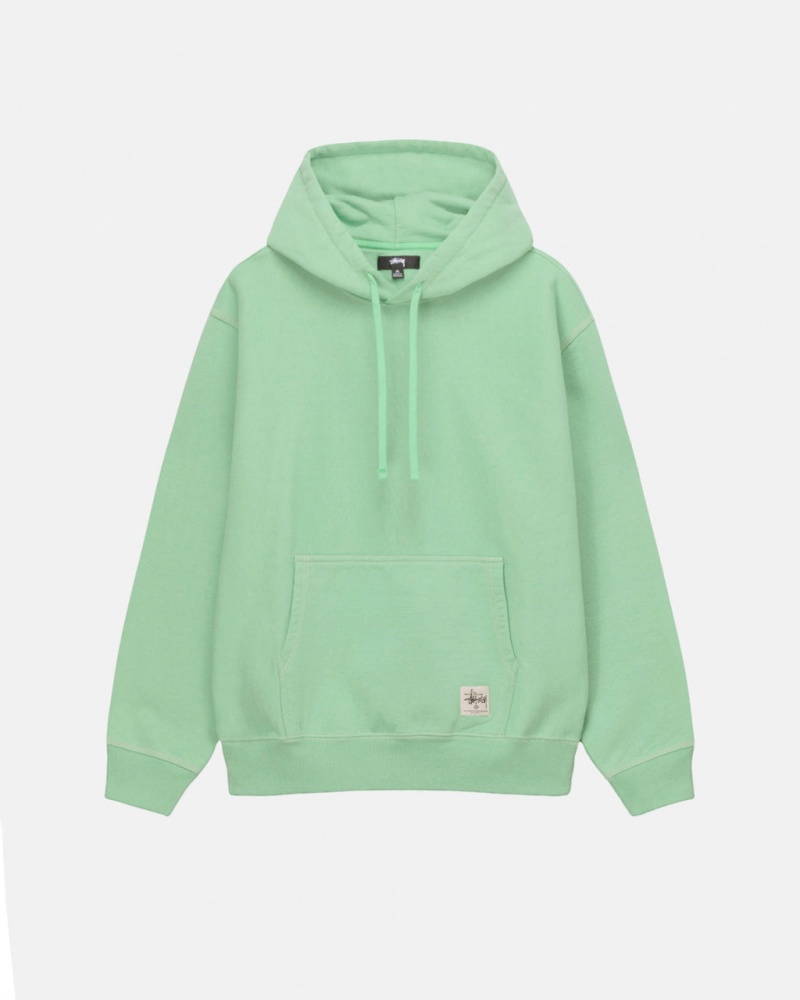 Stussy Contrast Stitch Label Hood Dukserice Ženske Zelene Srbija | ZVO-6445