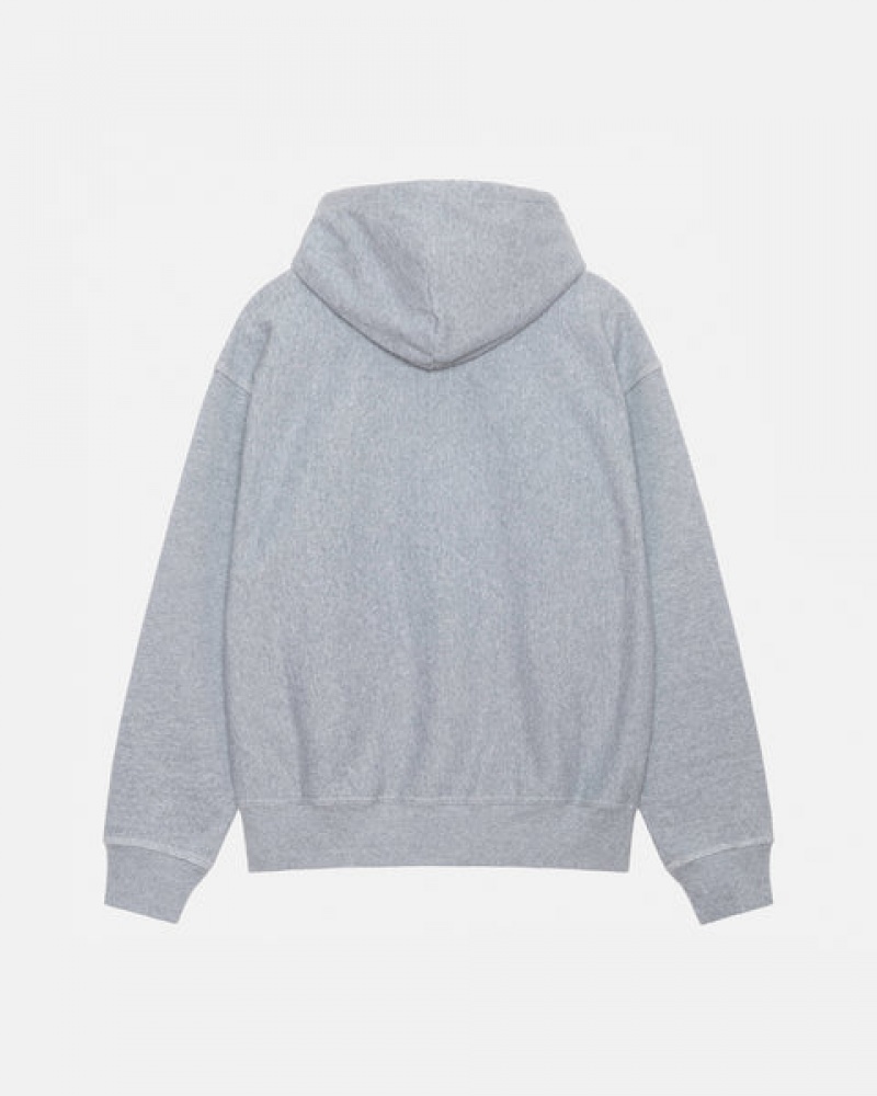 Stussy Contrast Stitch Label Hoodie Majica s Kapuljačom Muške Sive Srbija | JCB-6840