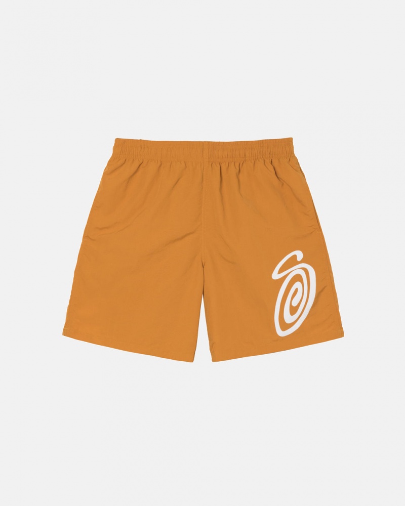 Stussy Curly S Water Short Kupaći Kostimi Muške Narančaste Srbija | NKT-6467