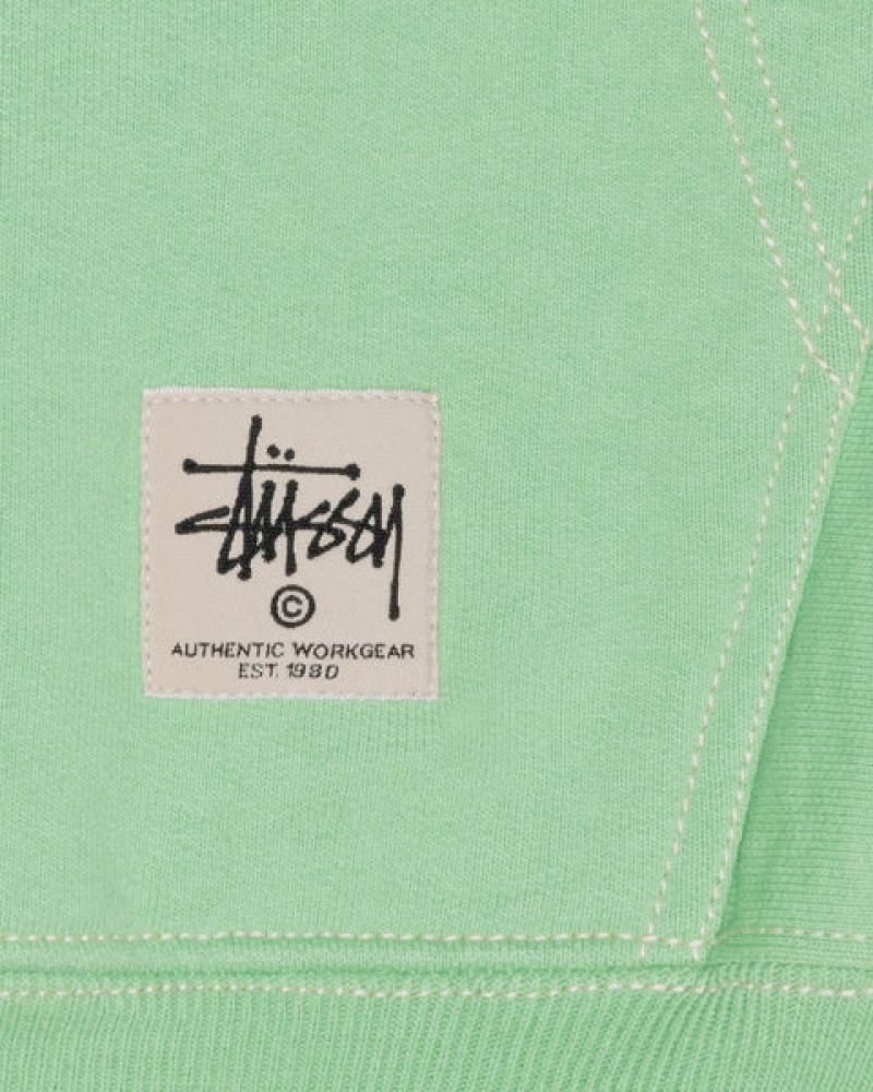 Stussy Double Face Label Zip Hoodie Majica s Kapuljačom Muške Zelene Srbija | KWB-3948