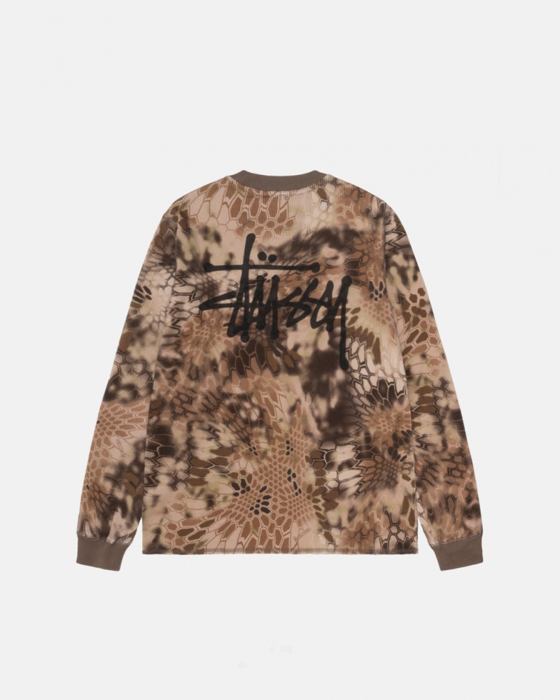 Stussy Kryptek Camo LS Thermal Topi Muške Smeđe Srbija | WXP-1601