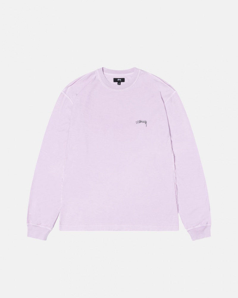 Stussy Lazy Ls Tee Tees Muške Ljubičaste Srbija | KRO-0701