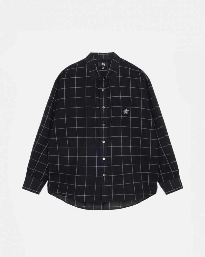 Stussy Light Weight Classic Shirt Košulje Muške Crne Srbija | XCV-7616