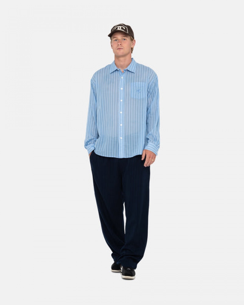 Stussy Light Weight Classic Shirt Košulje Muške Plave Srbija | ZBM-7983