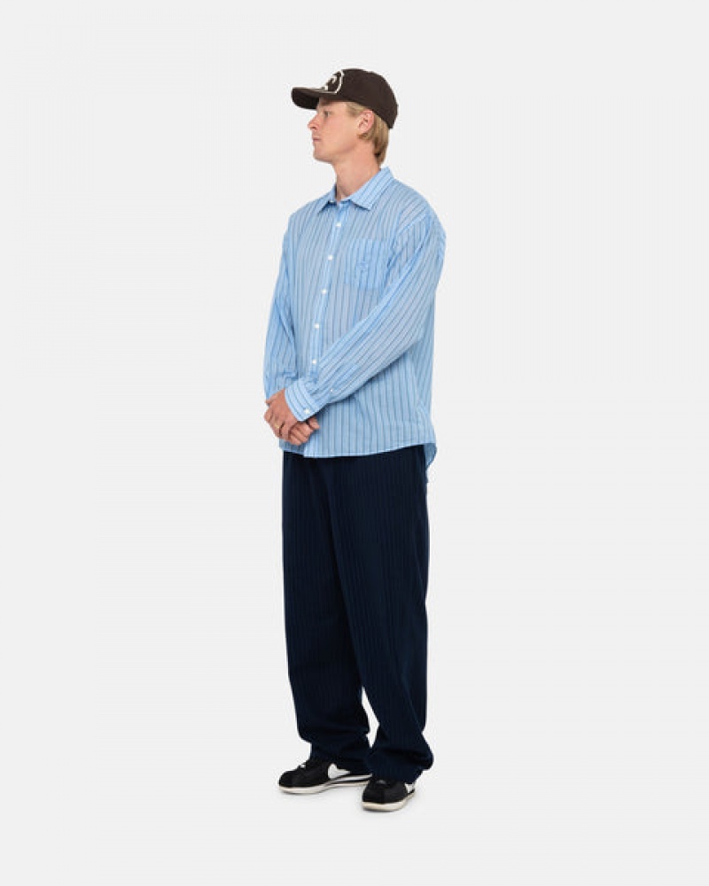 Stussy Light Weight Classic Shirt Košulje Ženske Plave Srbija | YIS-3466