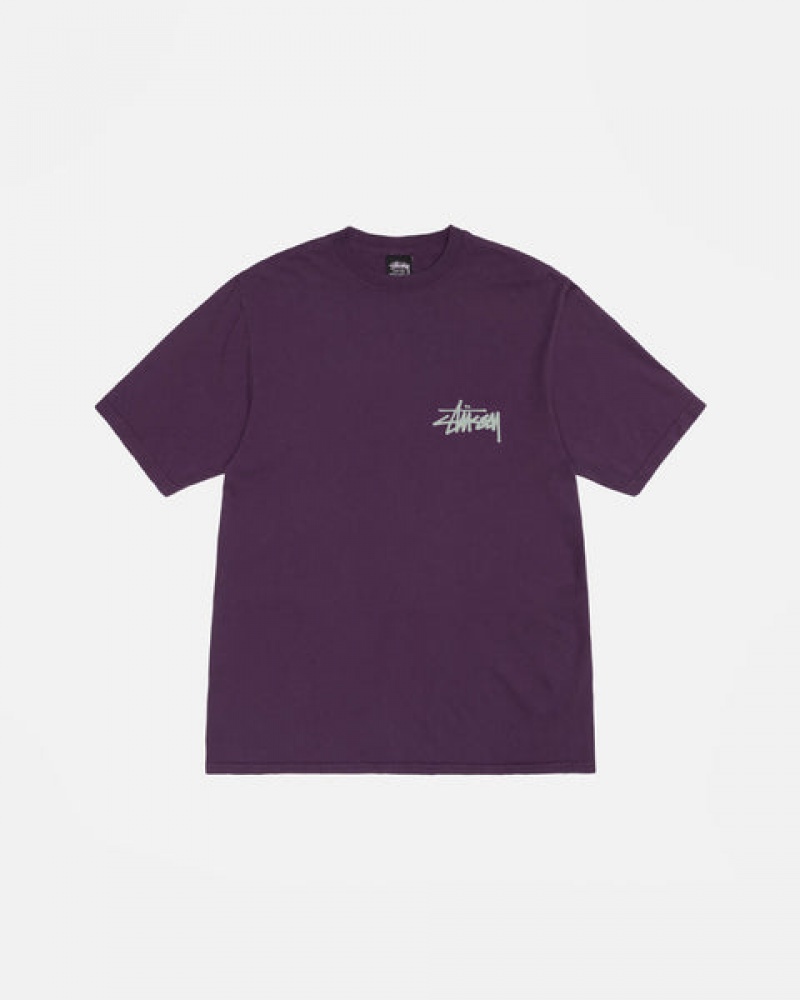 Stussy Old Phone Tee Pigment Dyed Tees Muške Ljubičaste Srbija | SBR-4827