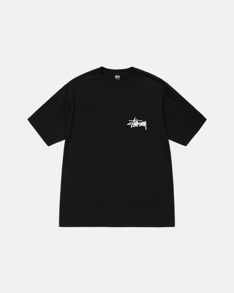 Stussy Old Phone Tee Pigment Dyed Tees Ženske Crne Srbija | MIO-3570