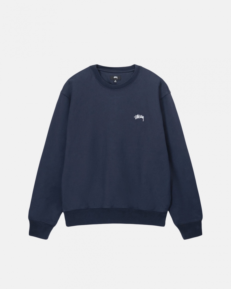 Stussy Overdyed Stock Logo Crew Dukserice Ženske Tamnoplave Srbija | KCT-1991