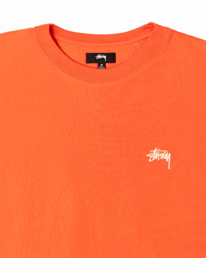 Stussy Overdyed Stock Logo Crew Dukserice Ženske Narančaste Srbija | PZV-2233