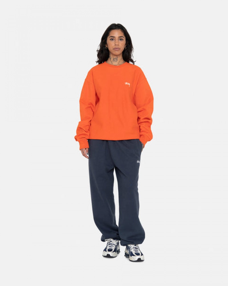 Stussy Overdyed Stock Logo Crew Dukserice Ženske Narančaste Srbija | PZV-2233