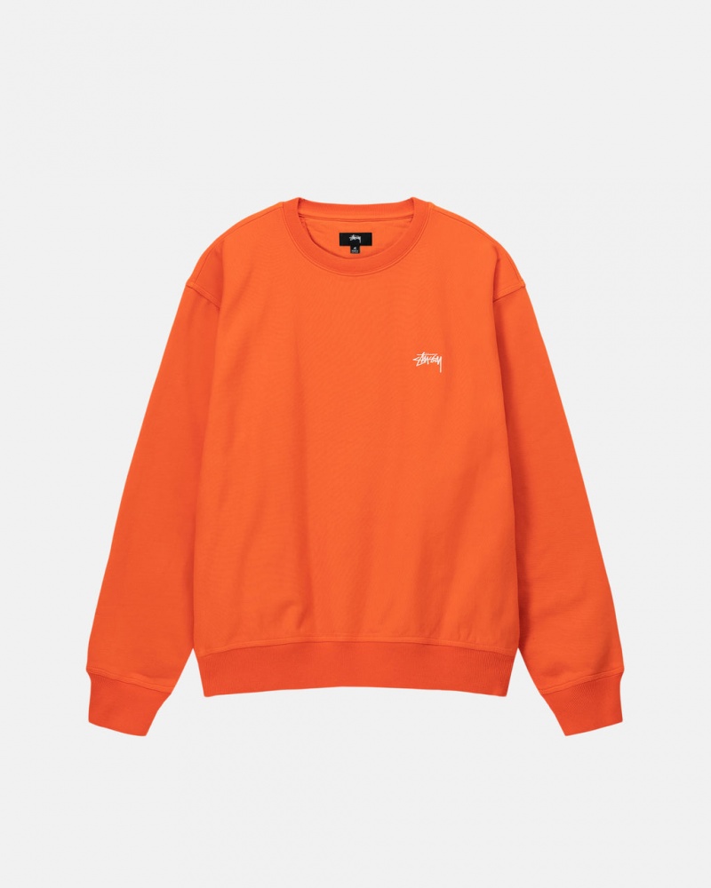 Stussy Overdyed Stock Logo Crew Dukserice Ženske Narančaste Srbija | PZV-2233