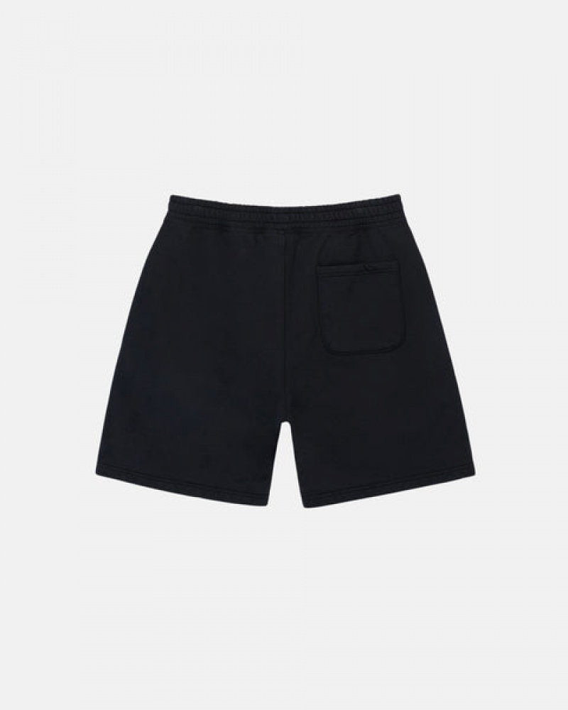 Stussy Overdyed Stock Logo Sweat Short Sweatshorts Muške Crne Srbija | IWE-7534