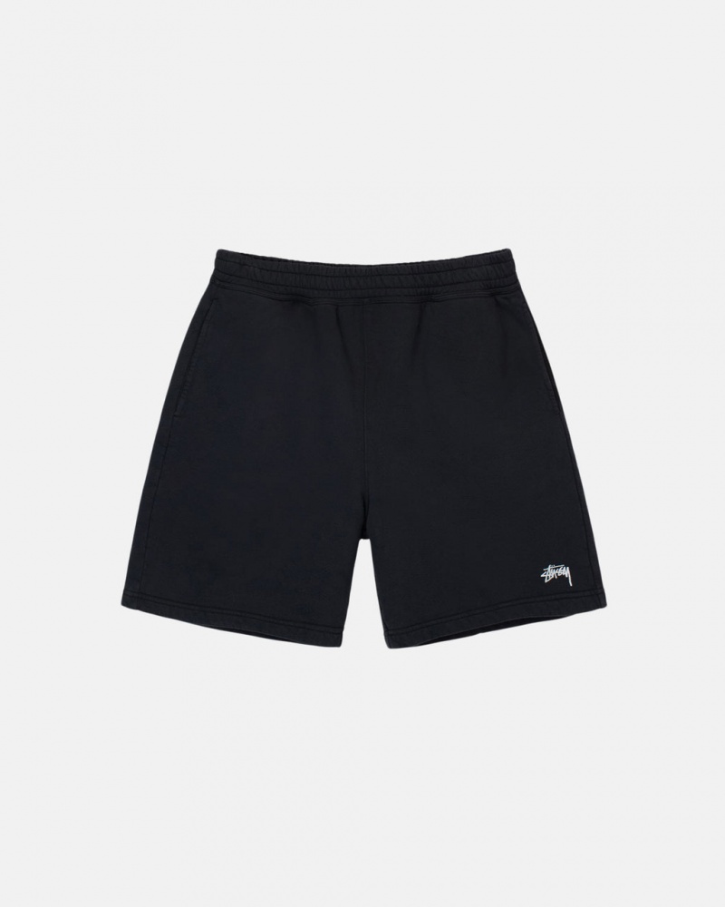 Stussy Overdyed Stock Logo Sweat Short Sweatshorts Ženske Crne Srbija | TIJ-5745