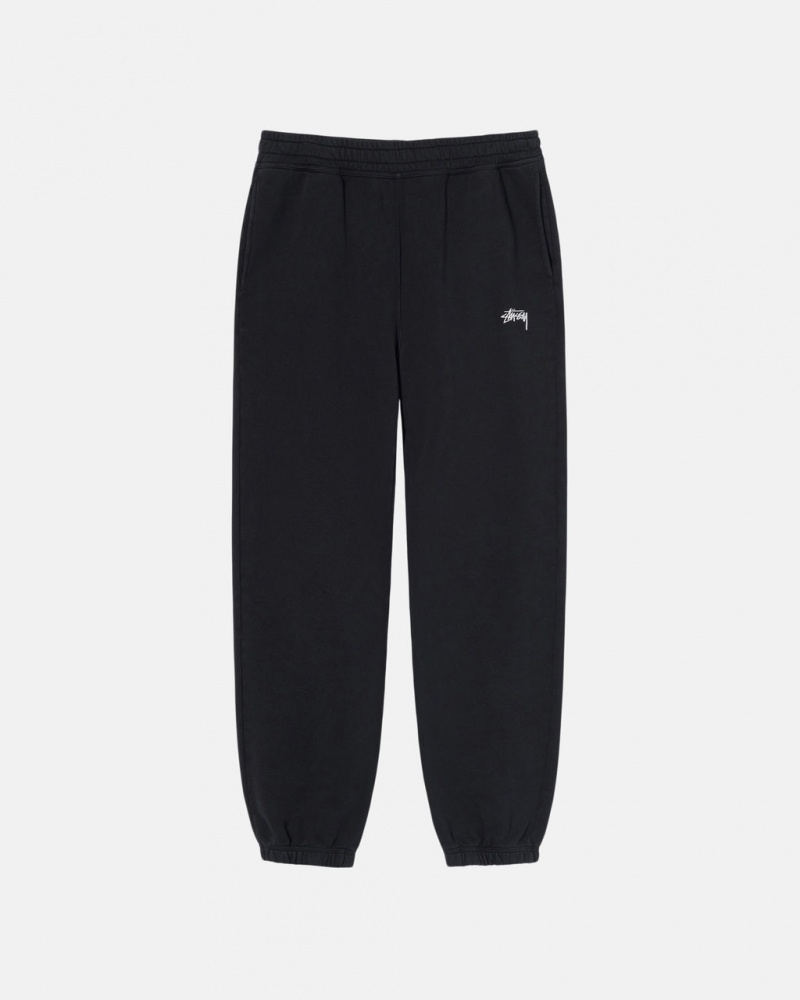 Stussy Overdyed Stock Logo Sweatpant Trenirke Muške Crne Srbija | CIS-9504