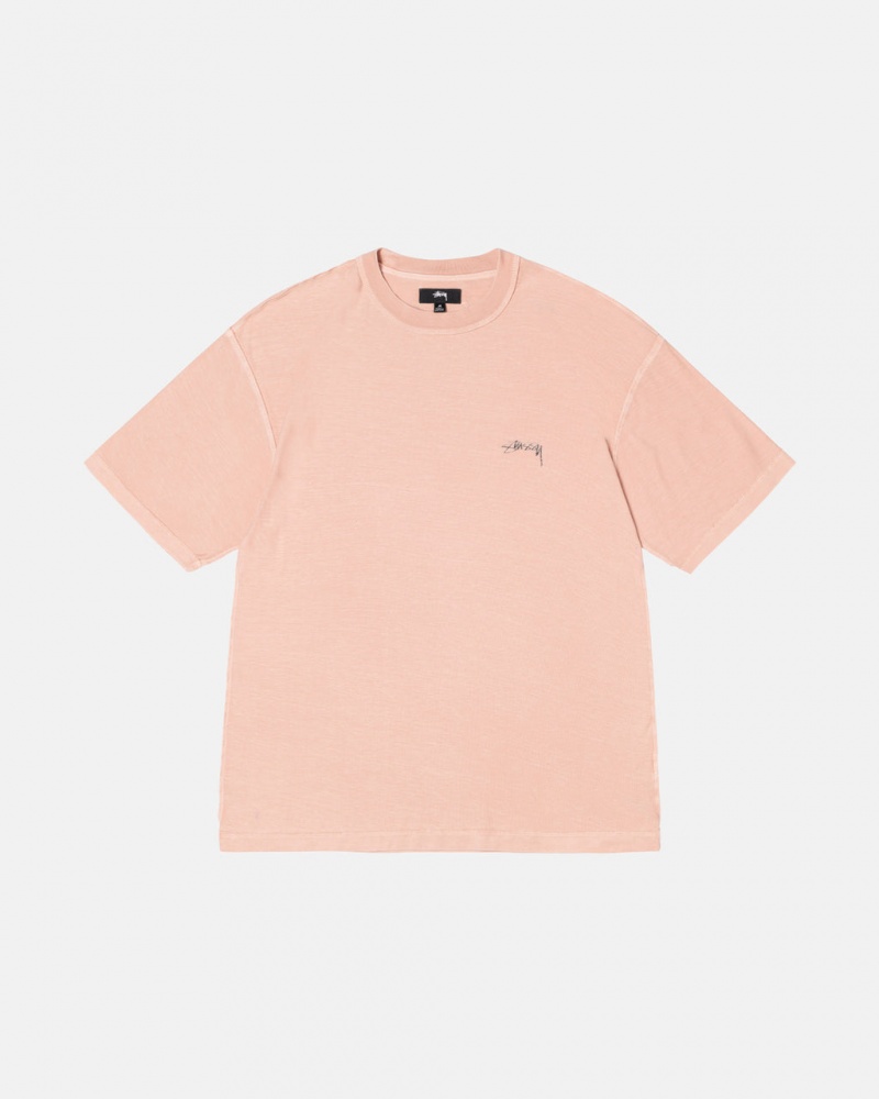 Stussy Pig. Dyed Inside Out Crew Tees Muške Svijetlo Roze Srbija | NWC-6160