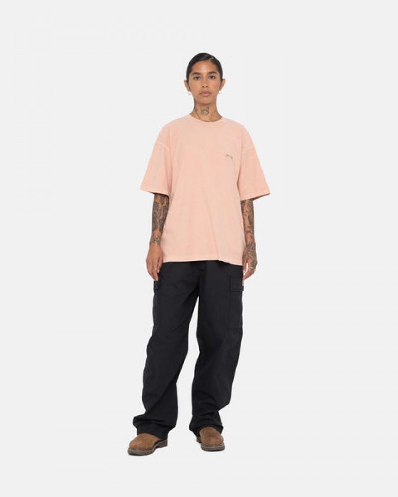 Stussy Pig. Dyed Inside Out Crew Tees Ženske Svijetlo Roze Srbija | MST-5820