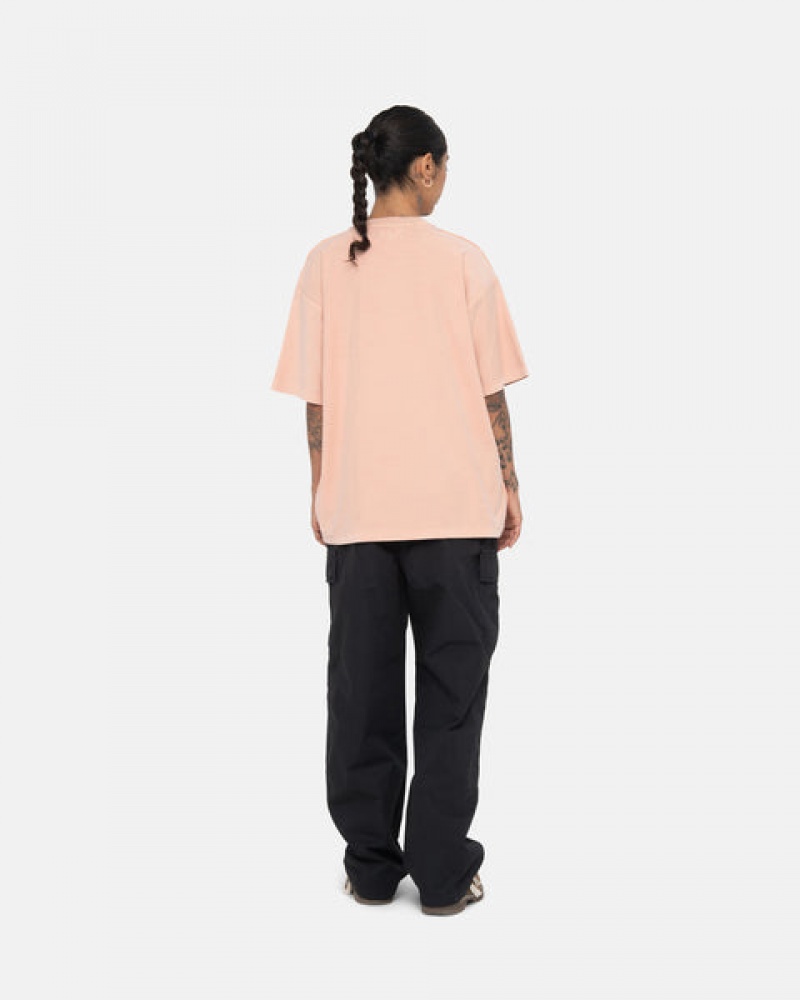 Stussy Pig. Dyed Inside Out Crew Tees Ženske Svijetlo Roze Srbija | MST-5820