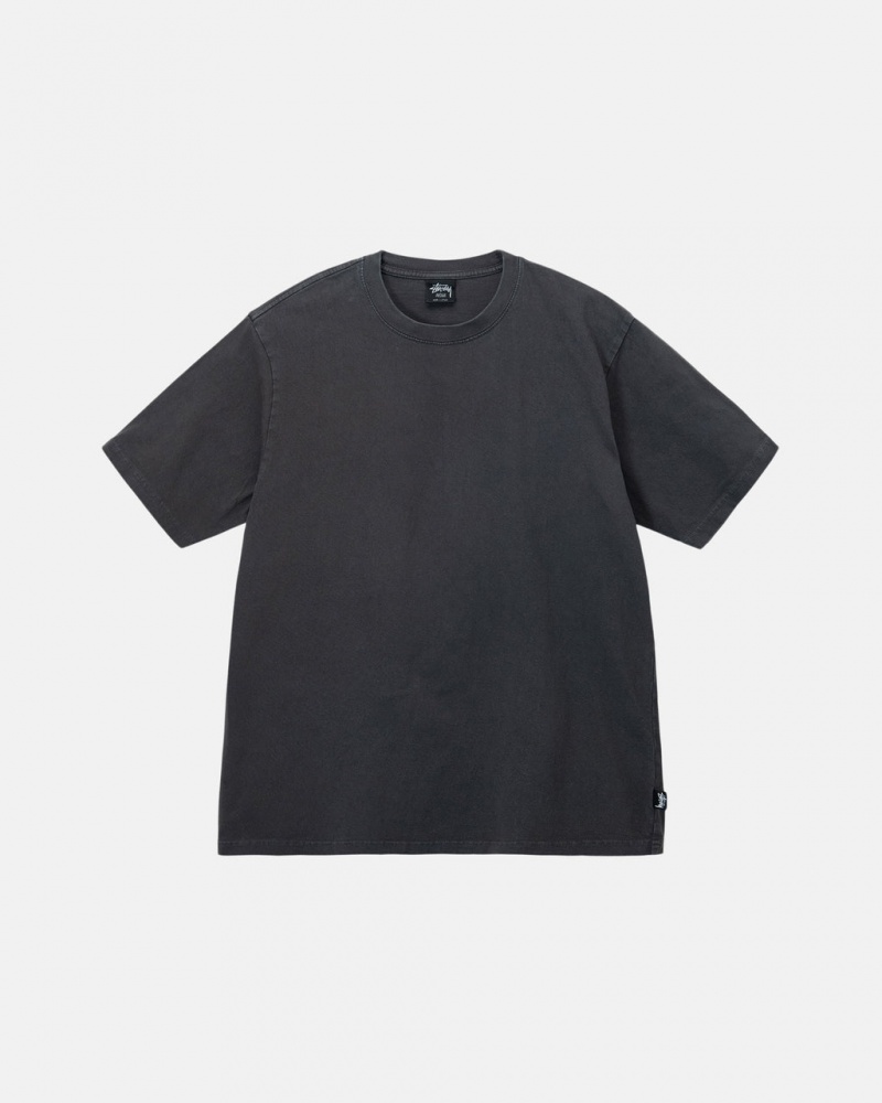 Stussy Pigment Dyed Crew Tees Ženske Crne Srbija | QMT-1720