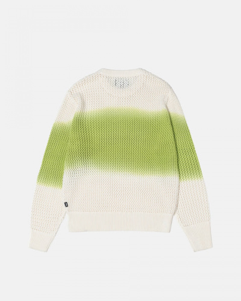 Stussy Pigment Dyed Loose Gauge Knit Sweater Džemperi Muške Tamno Zelene Srbija | DOL-3710