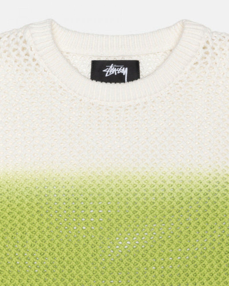 Stussy Pigment Dyed Loose Gauge Knit Sweater Džemperi Muške Tamno Zelene Srbija | DOL-3710