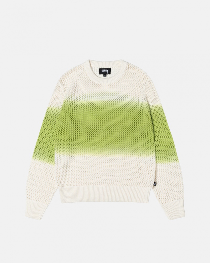 Stussy Pigment Dyed Loose Gauge Knit Sweater Džemperi Muške Tamno Zelene Srbija | DOL-3710