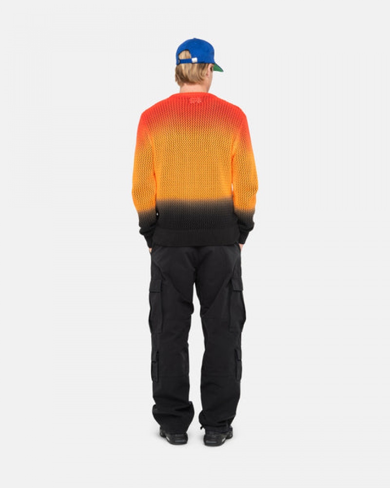 Stussy Pigment Dyed Loose Gauge Knit Sweater Džemperi Ženske Crne Crvene Srbija | ETO-9032