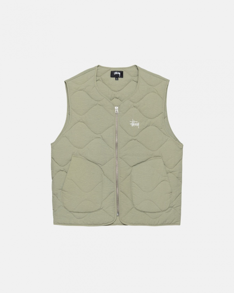 Stussy Recycled Najlon Liner Vest Prsluk Muške Smeđe Srbija | LLP-7110